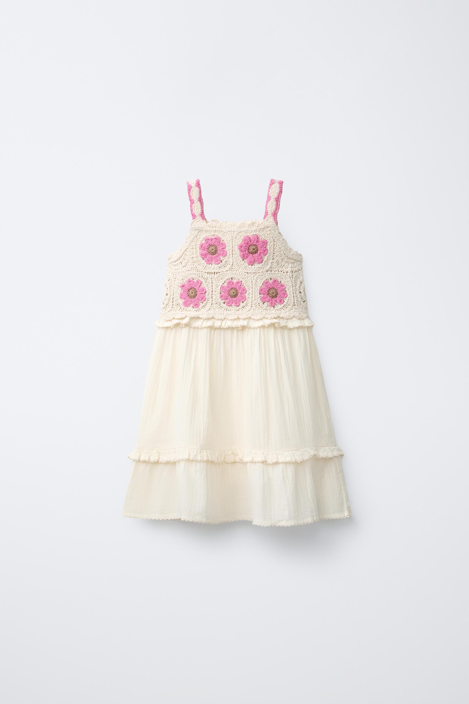 Crochet Knit Mixed Dress