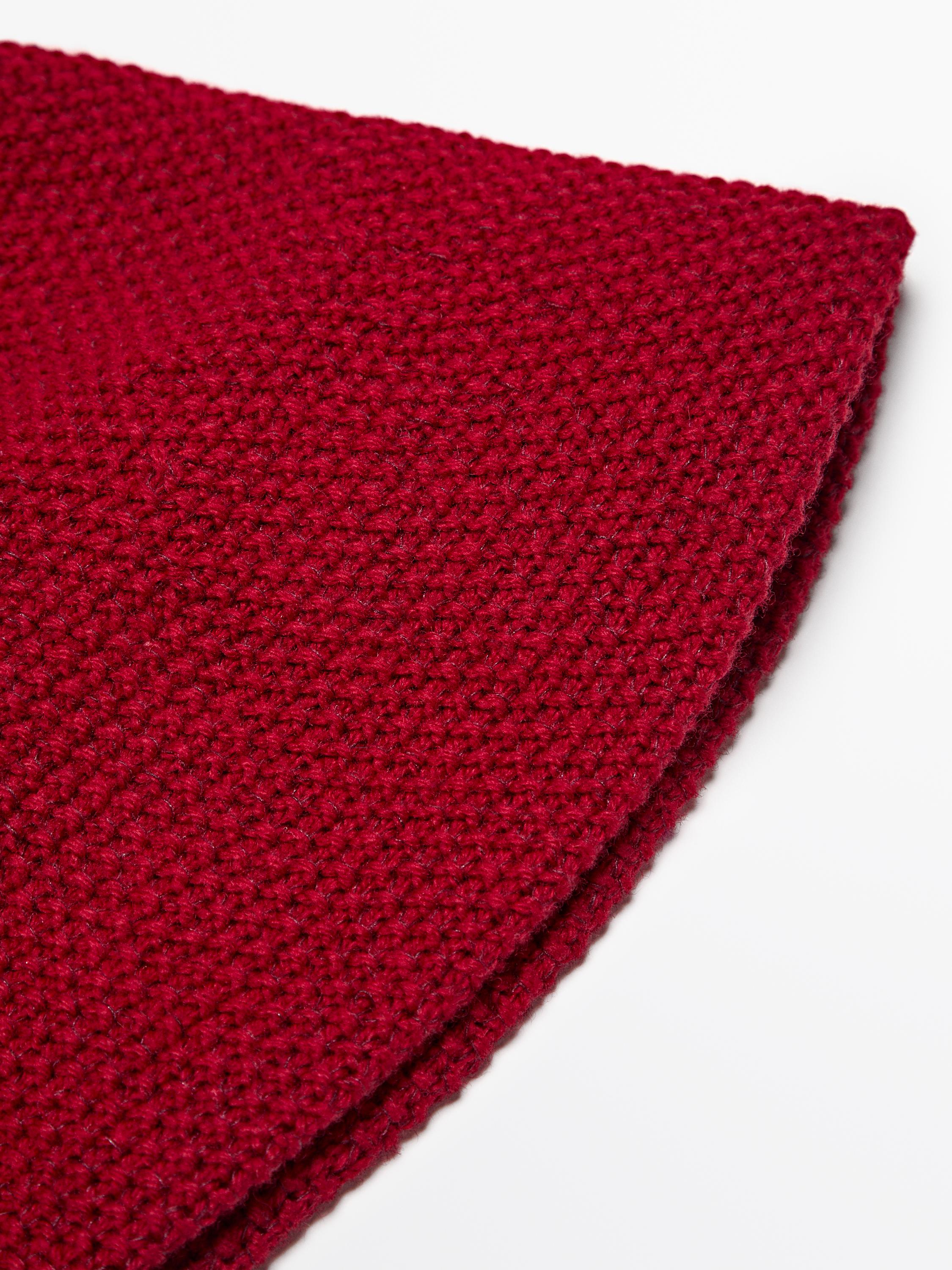 Wool blend knit beanie