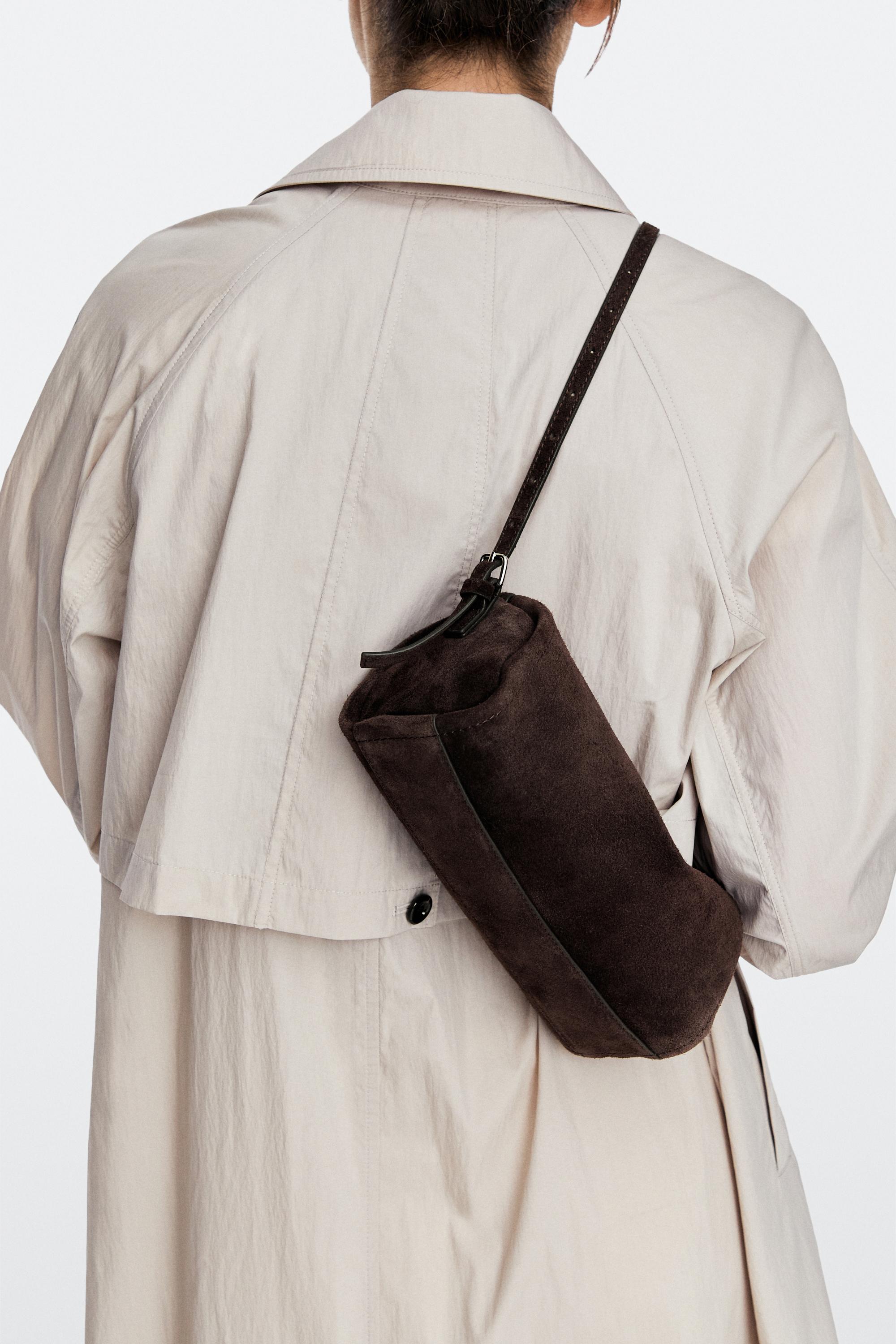 Sac à bandoulière en croûte de cuir