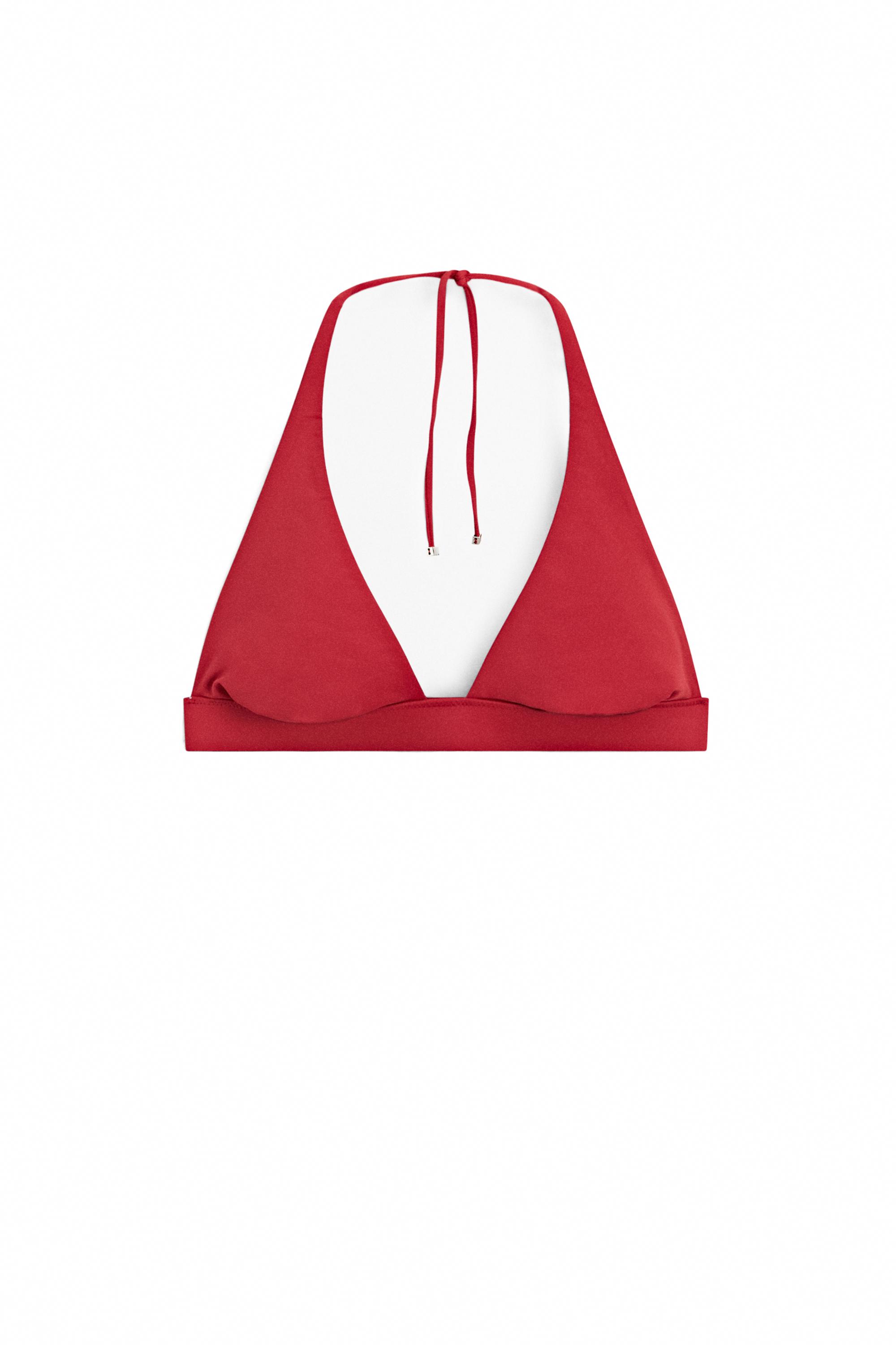 Triangle bikini top — Red