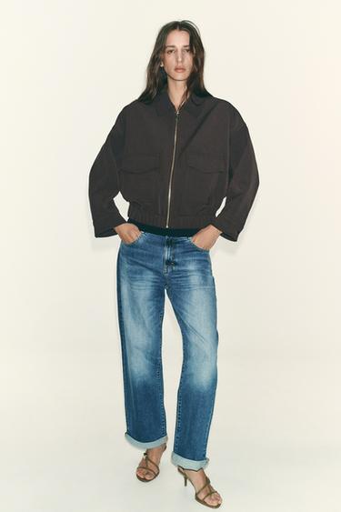 JACKET WITH POCKETS - Brown by Zara - Image 0