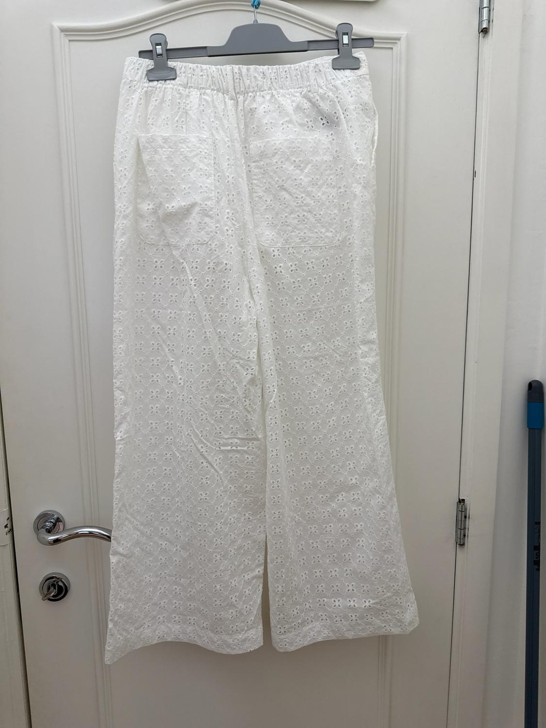 CULOTTE TROUSERS WITH CUTWORK EMBROIDERY - Image 2
