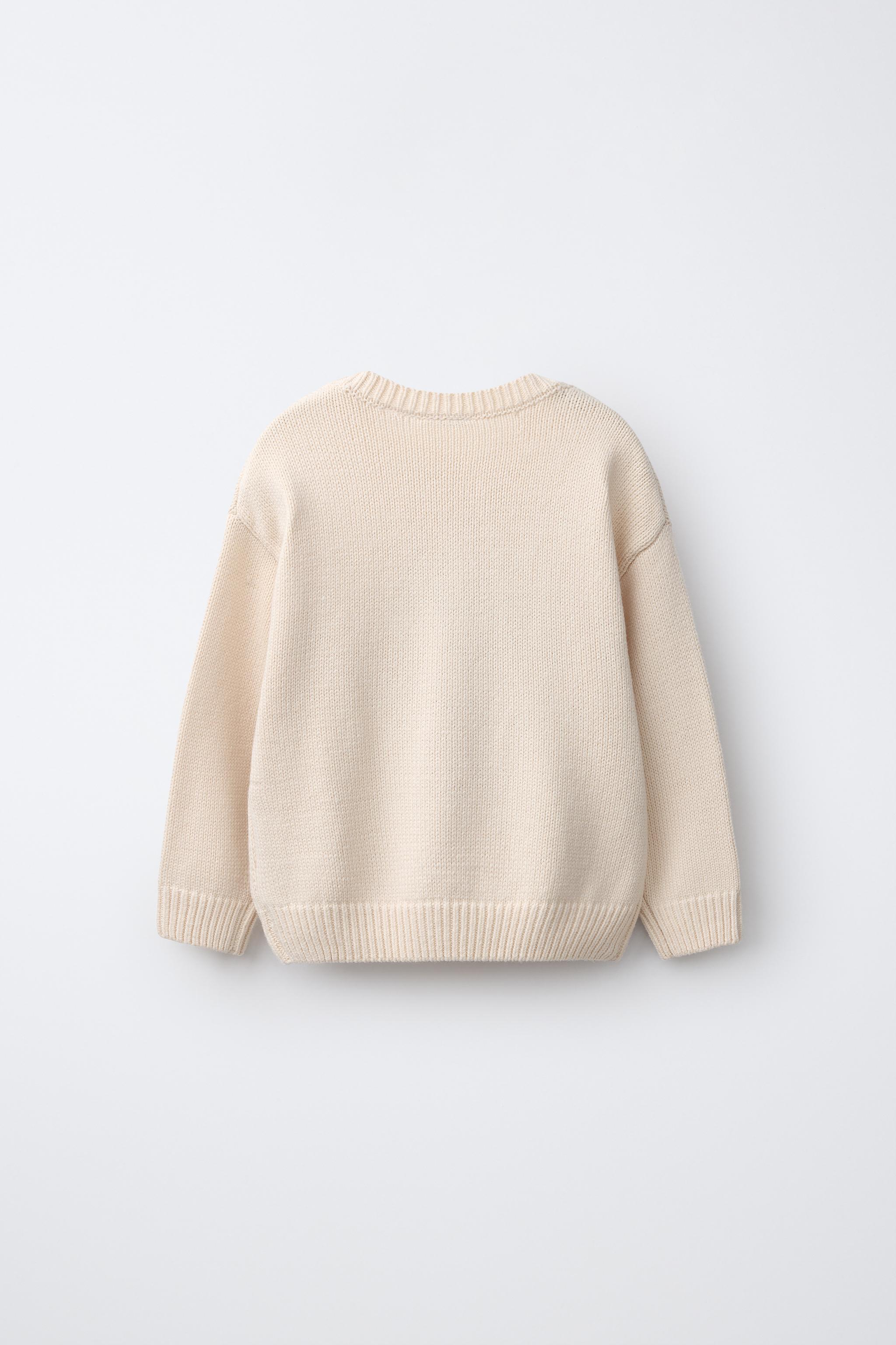 PULL EN MAILLE AVEC CHIEN BRODÉ