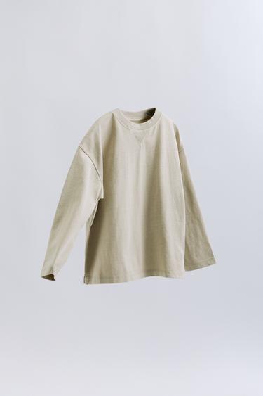 GARMENT-DYED T-SHIRT — Mid-ecru 1