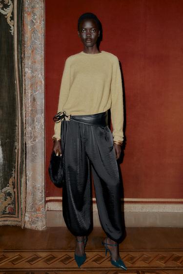 WOOL AND ALPACA JUMPER - Light green by Zara