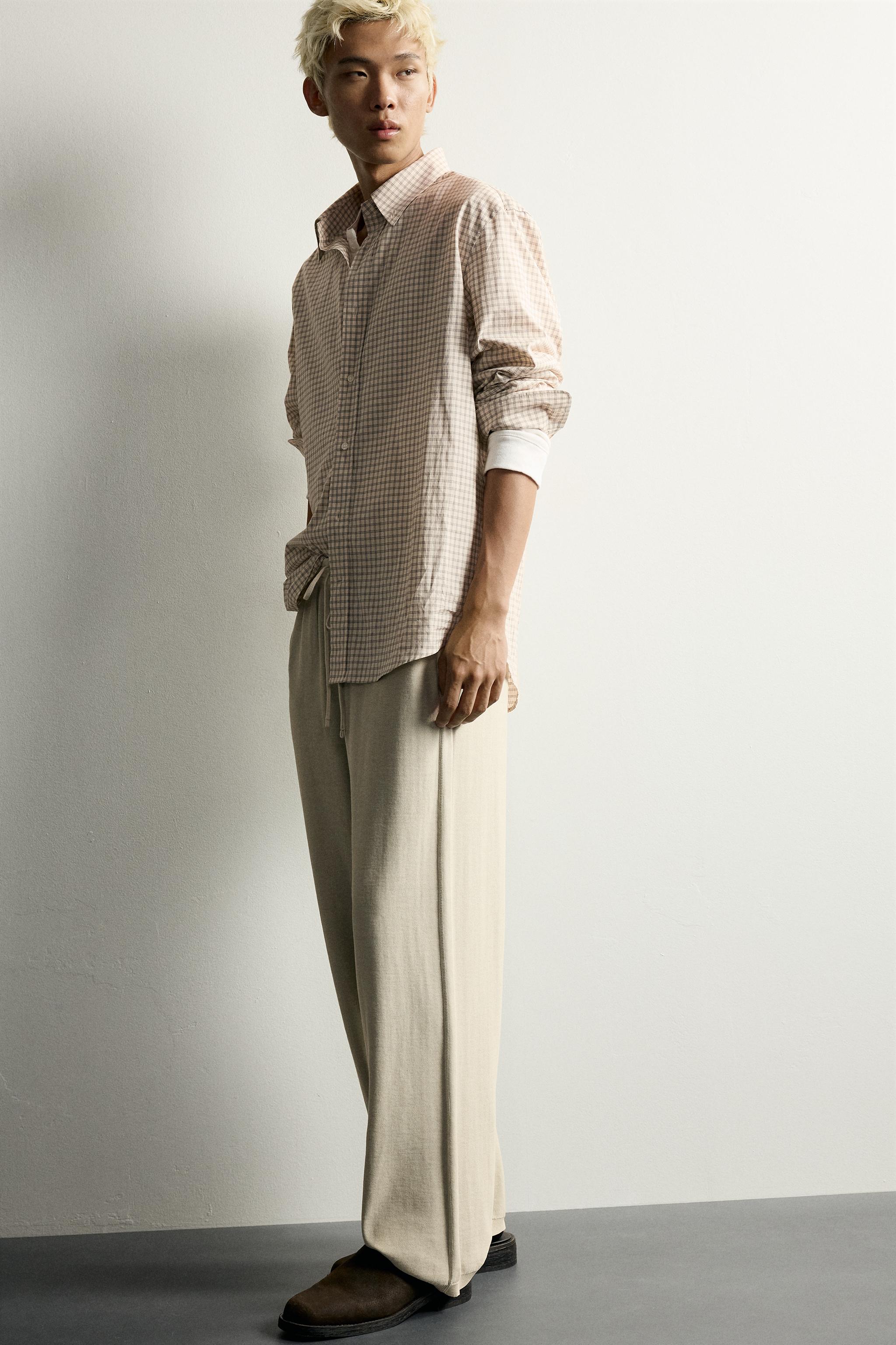 PANTALON COUPE DÉCONTRACTÉE EN MAILLE DE COTON