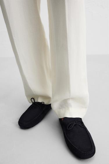 MOCASSINS CASUAL EN CUIR ÉDITION LIMITÉE - Bleu de Zara - Image 3