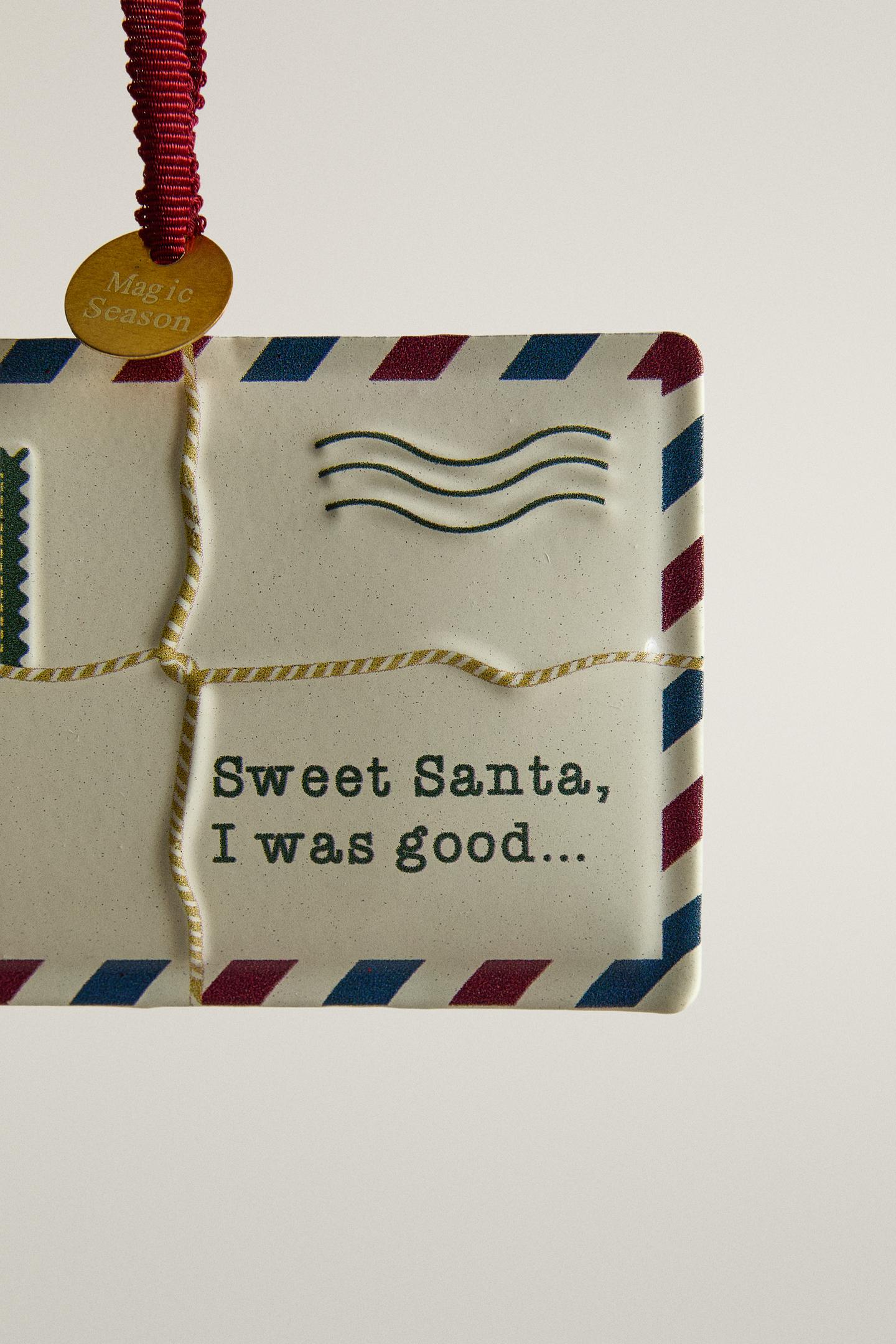 Ёлочные украшения Zara Letter Christmas Tree Decoration, цвет: Устричный белый — фото 3