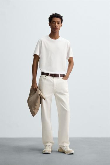 STRAIGHT ANKLE FIT JEANS - White by Zara - Image 0