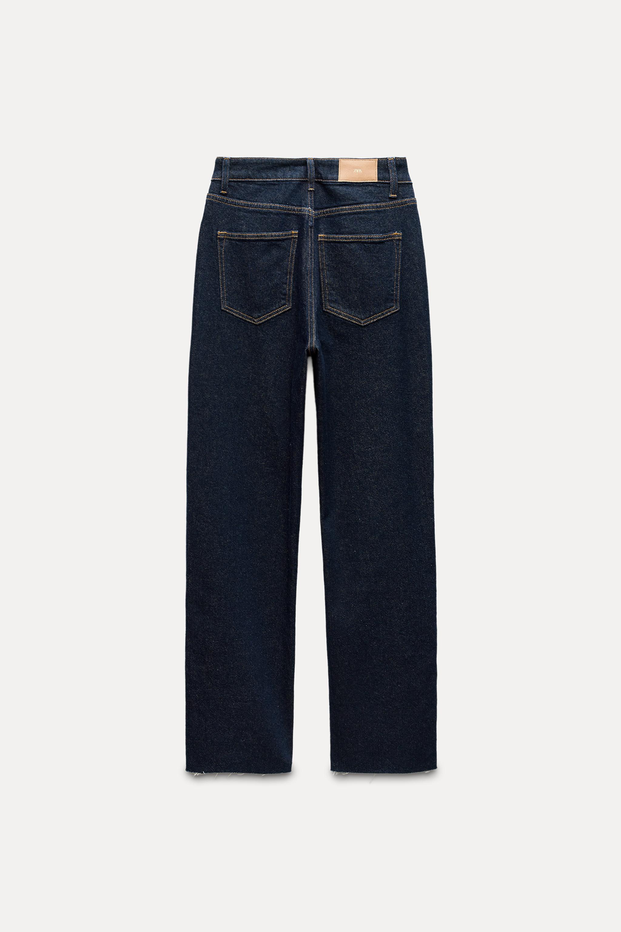 HIGH WAIST ANKLE LENGTH Z1975 STRAIGHT LEG JEANS - Blue | ZARA United States