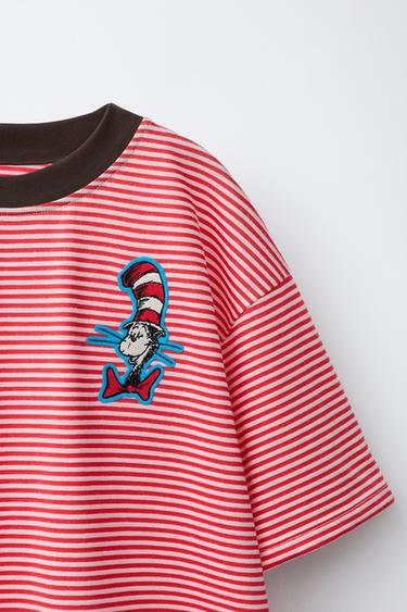 T-SHIRT RAYURES THE CAT IN THE HAT DR. SEUSS™ - Rouge de Zara - Image 2