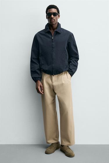 Zara CASUAL LEATHER DECK SHOES - Green - Image 0