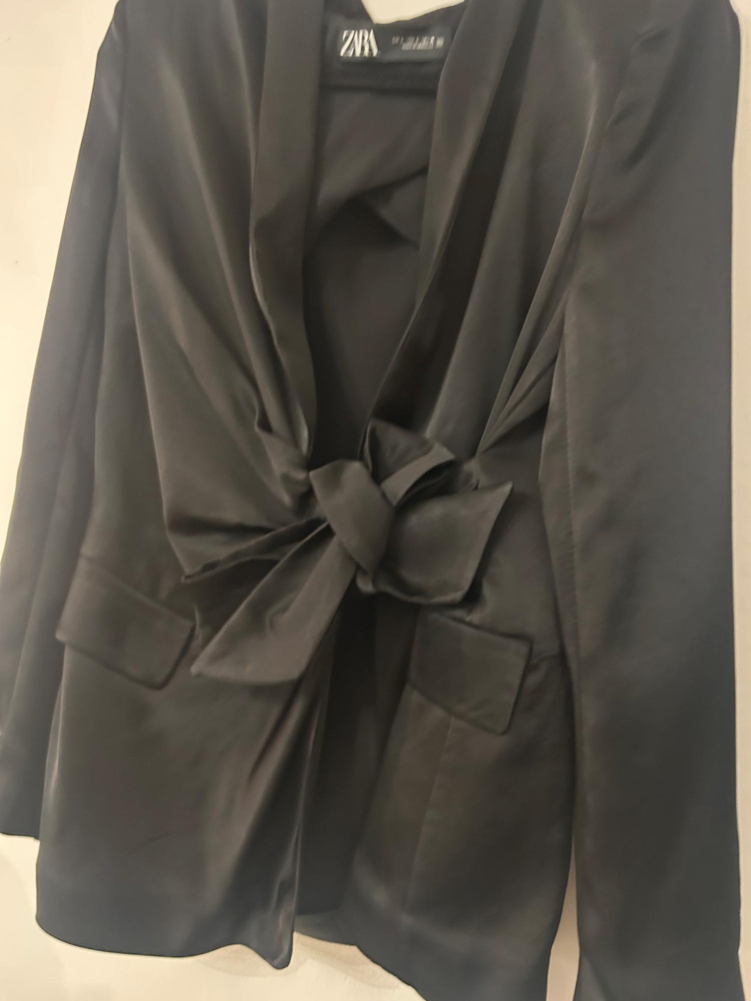 SATIN BLAZER WITH BOW