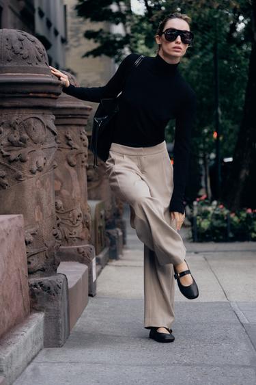 ELASTIC WAIST PLEATED PANTS — Stone 2