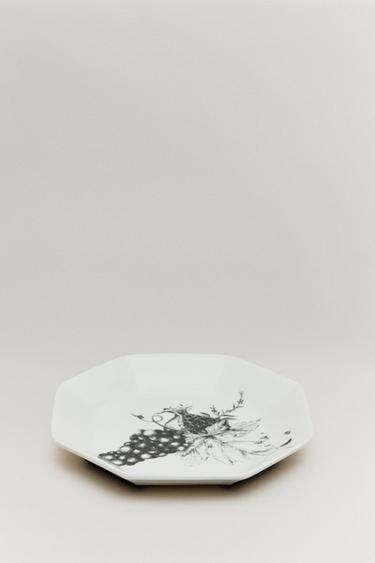 THE SKY OCTAGONAL DESSERT PLATE — White 1