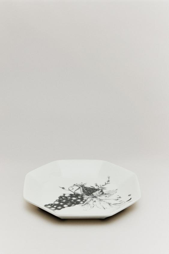 THE SKY OCTAGONAL DESSERT PLATE - Blanco de Zara - Imagen 0