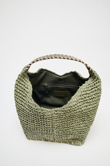 BRAIDED TOP MINI BAG - Green by Zara - Image 5