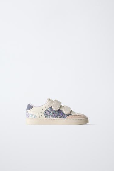 GLITTER SNEAKERS - White by Zara