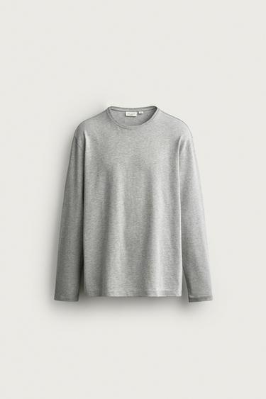 SUPIMA® LONG SLEEVE T-SHIRT — Gray marl 1