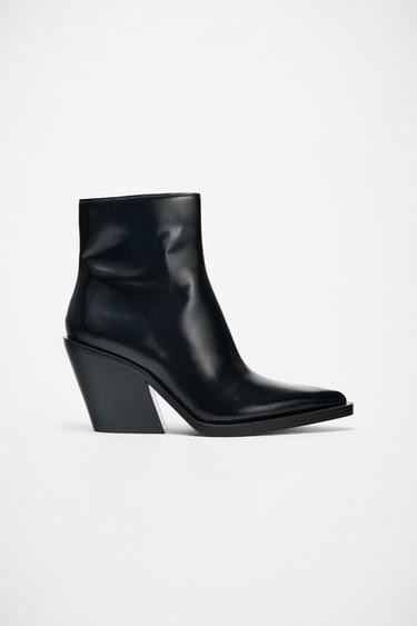 BOTÍN TACÓN COWBOY - Negro de Zara