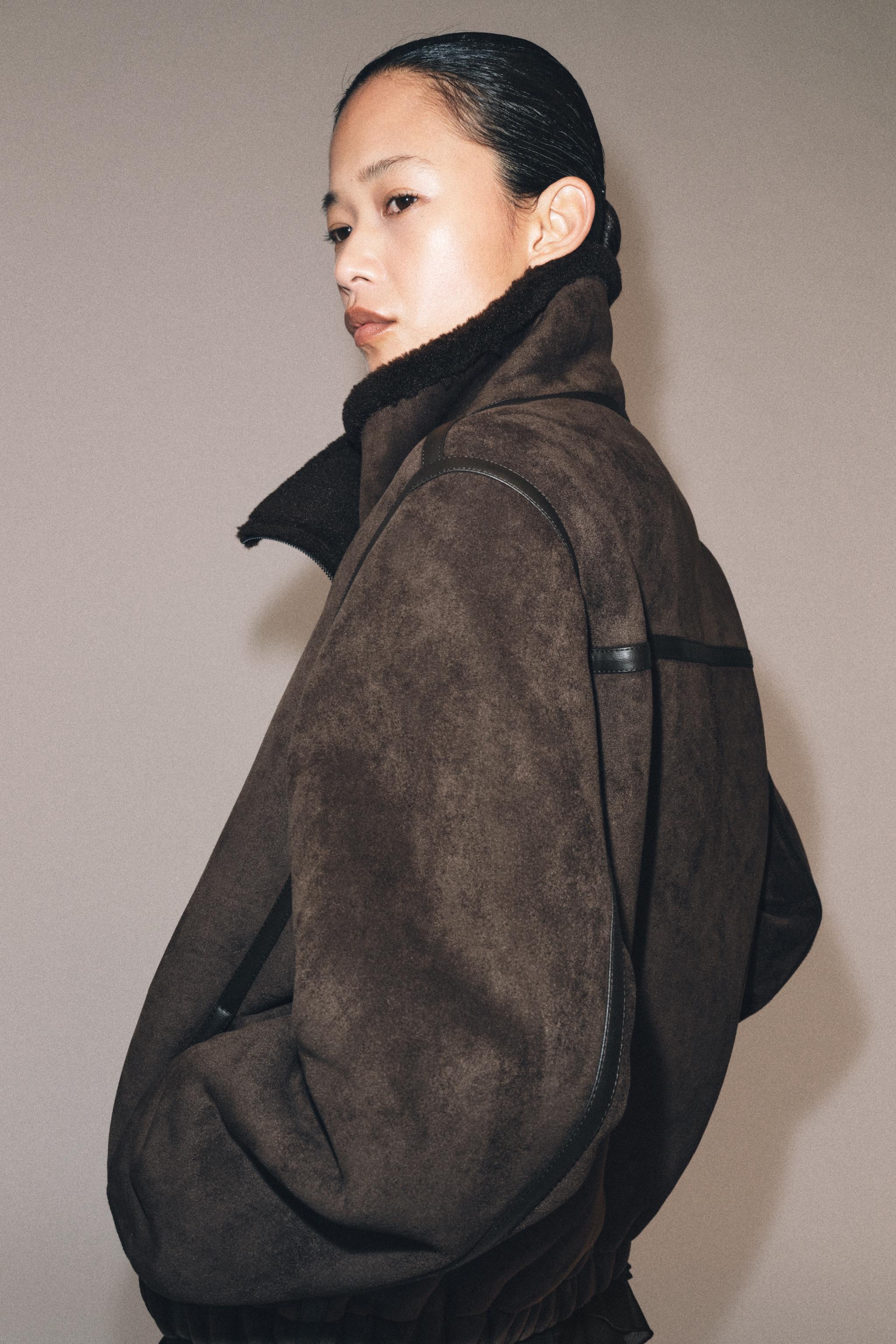 VESTE DOUBLE FACE EFFET FOURRURE ZW COLLECTION