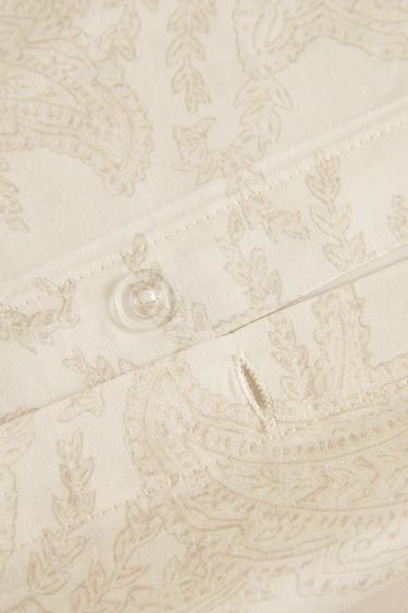 PAISLEY PRINT SATEEN DUVET COVER - Ecru by Zara