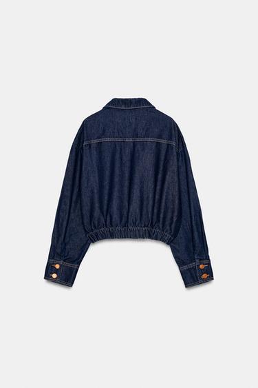 BLOUSON BOMBER EN DENIM Z1975 - Bleu de Zara - Image 9