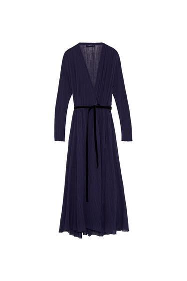 CROSSOVER DRESS WITH BELT