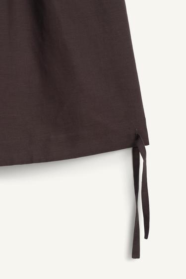 BERMUDA LYOCELL - LIN ÉDITION LIMITÉE - marron chiné de Zara - Image 8