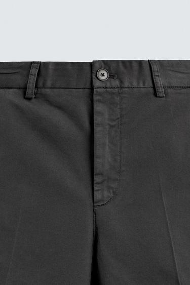 REGULAR FIT CHINO BERMUDA SHORTS - Navy blue by Zara - Image 8