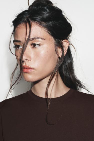 ROBE LONGUE DRAPÉE - Marron de Zara - Image 2