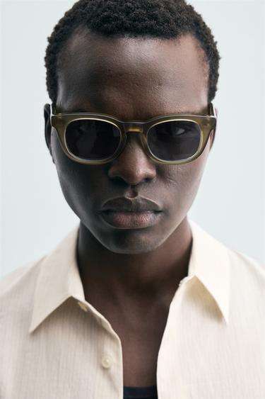 СОРОЧКА БАВОВНА - ВІСКОЗА В СМУЖКУ - Беж Zara