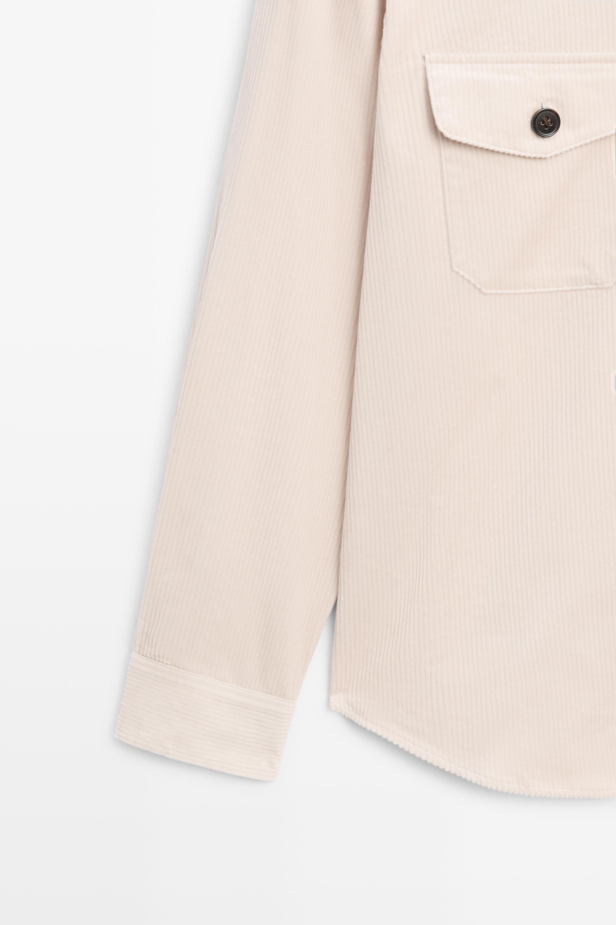 Surchemise détail poches en daim