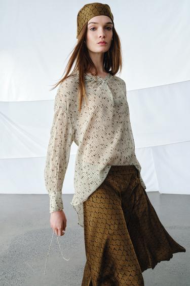 CHEMISE FLUIDE IMPRIMÉE ZW COLLECTION - Multicolore de Zara - Image 4