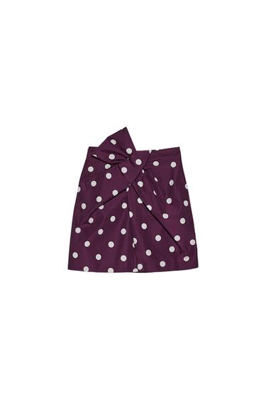 POLKA DOT TAFFETA MINI SKIRT