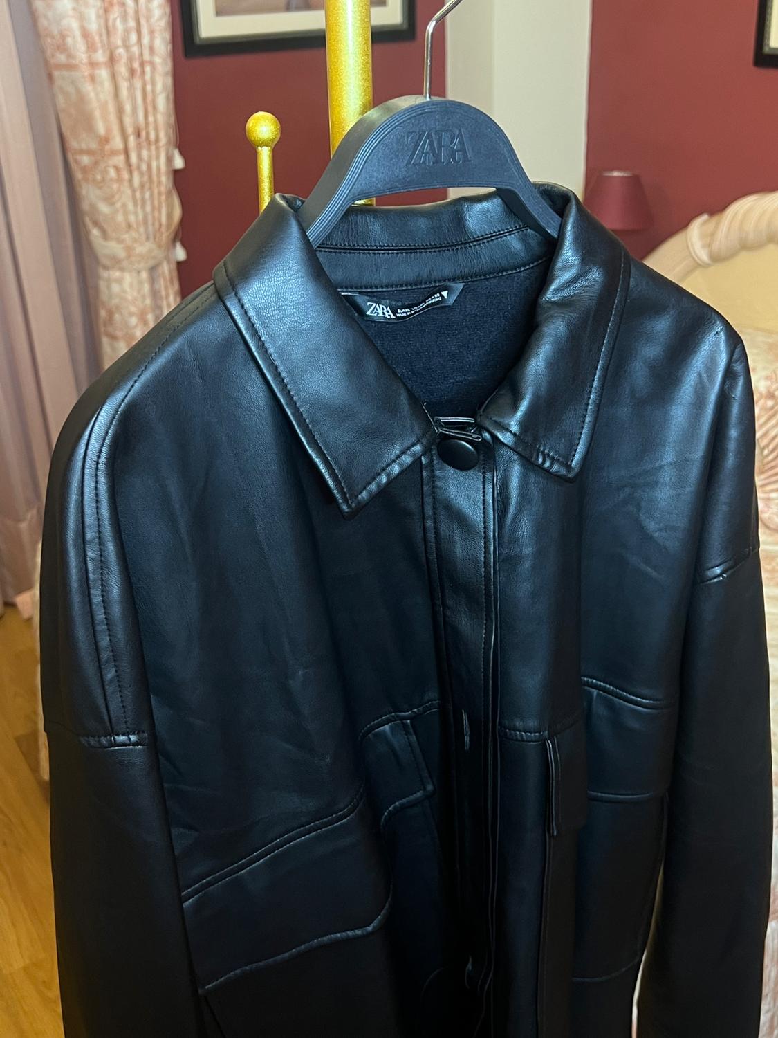 FAUX LEATHER OVERSHIRT - Image 3