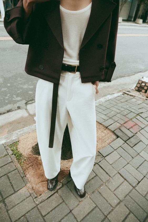CALÇA BARREL - Cru da Zara - Imagem 0