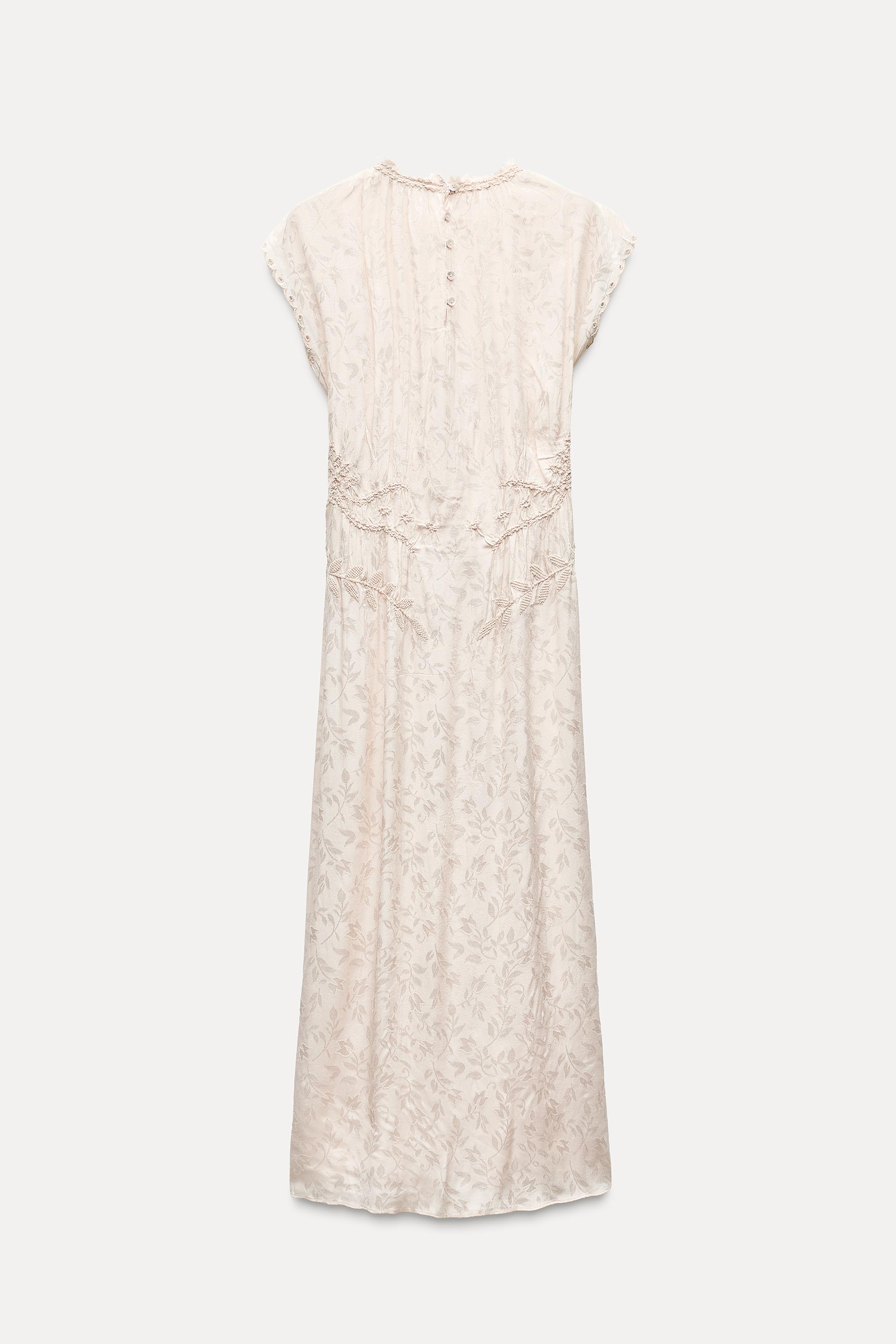 JACQUARD MIDI DRESS ZW COLLECTION - Beige-pink | ZARA United