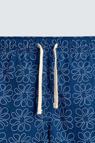 MAILLOT DE BAIN LONG À IMPRIMÉ FLEURS - Bleu roi de Zara - Image 2