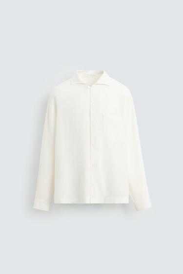 FLOWING REGULAR FIT SHIRT - Oyster-white by Zara
