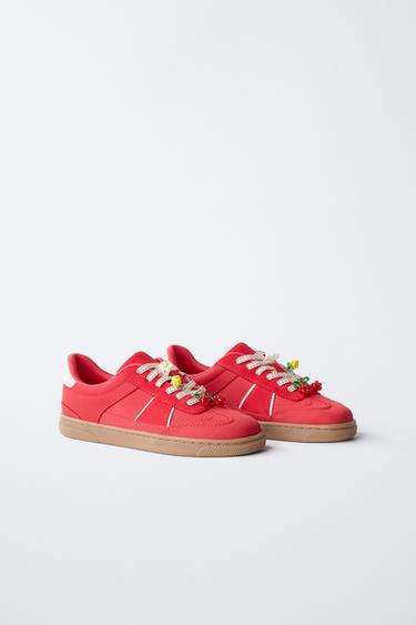 SNEAKERS WITH FRUIT CHARMS - Red by Zara - Image 2