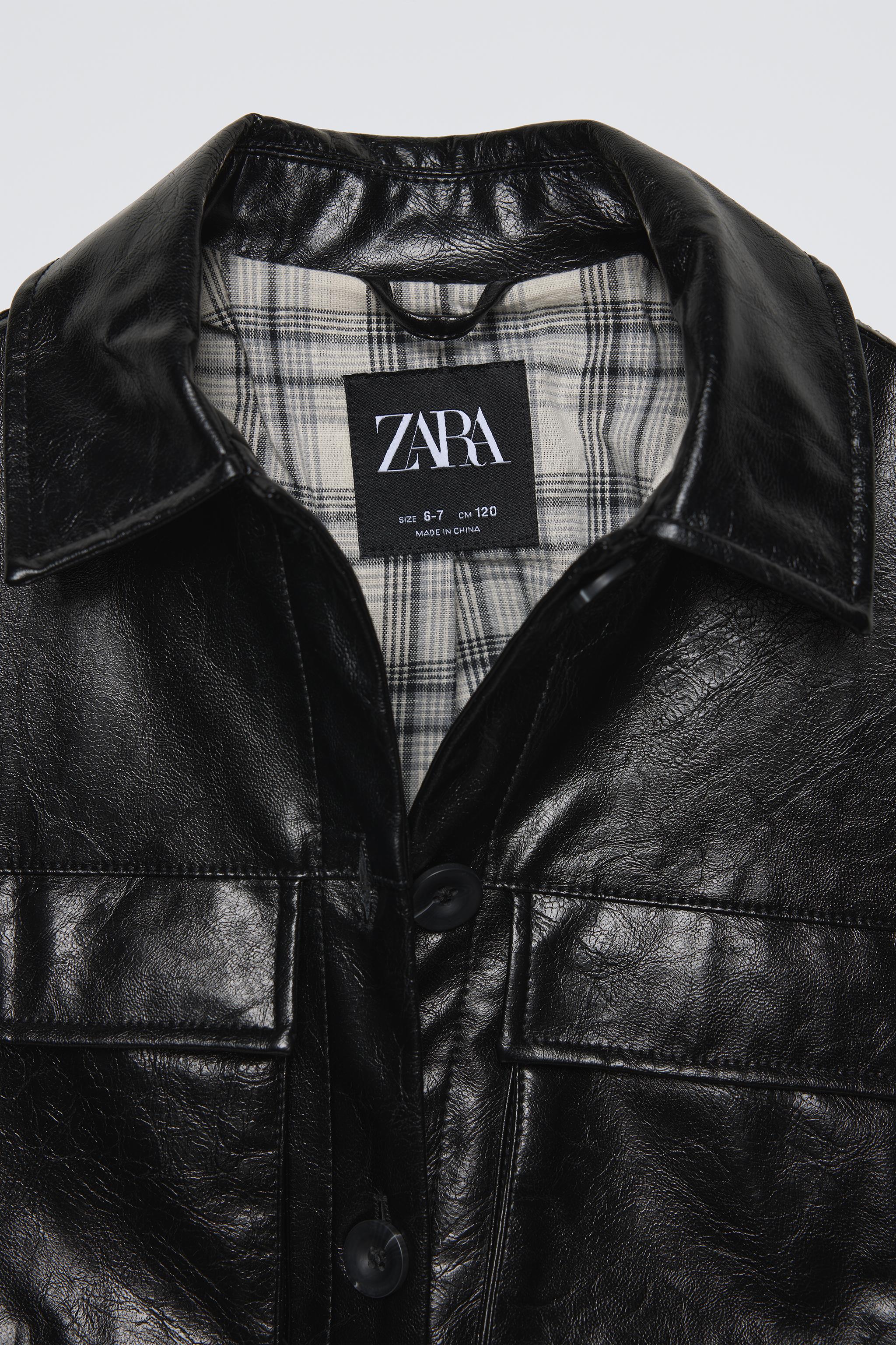 フェイクレザー ジャケット - ブラック | ZARA Japan / 日本