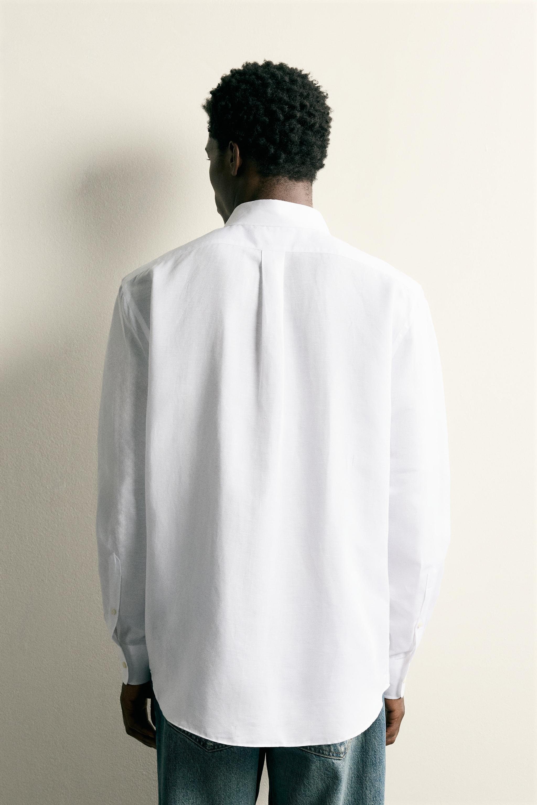 COTTON-LINEN REGULAR FIT SHIRT