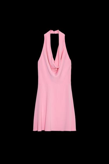 VESTIDO MINI ESPALDA DESCUBIERTA - Rosa de Zara - Imagen 0