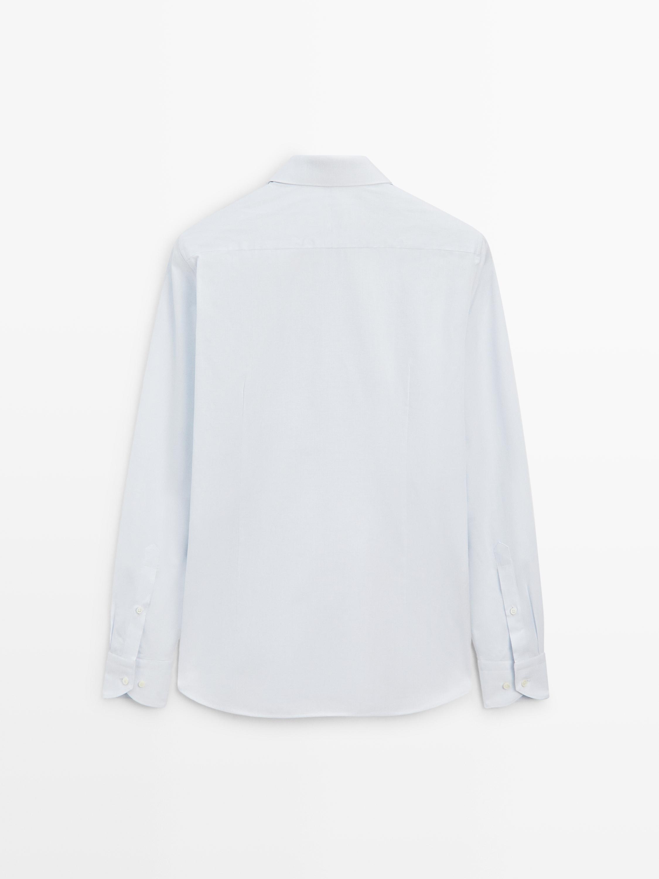 Chemise texturée 100 % coton