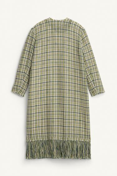 MANTEAU STRUCTURÉ FRANGES ÉDITION LIMITÉE - Vert de Zara - Image 5