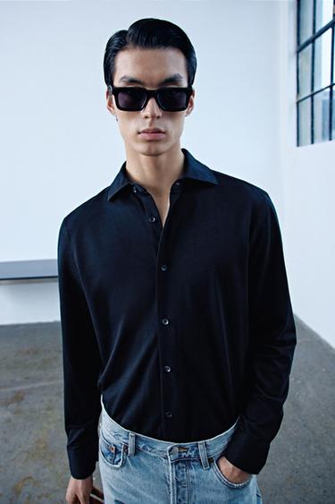 REGULAR FIT SHIRT - Black by Zara