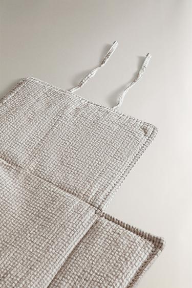 MATELAS À LANGER BÉBÉ CARREAUX VICHY - Gris de Zara - Image 2