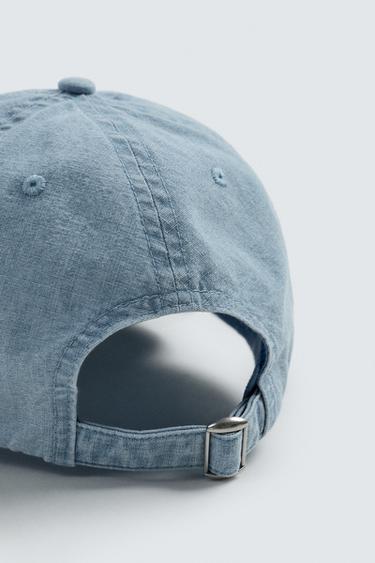 COTTON CHAMBRAY CAP - Light blue by Zara - Image 5