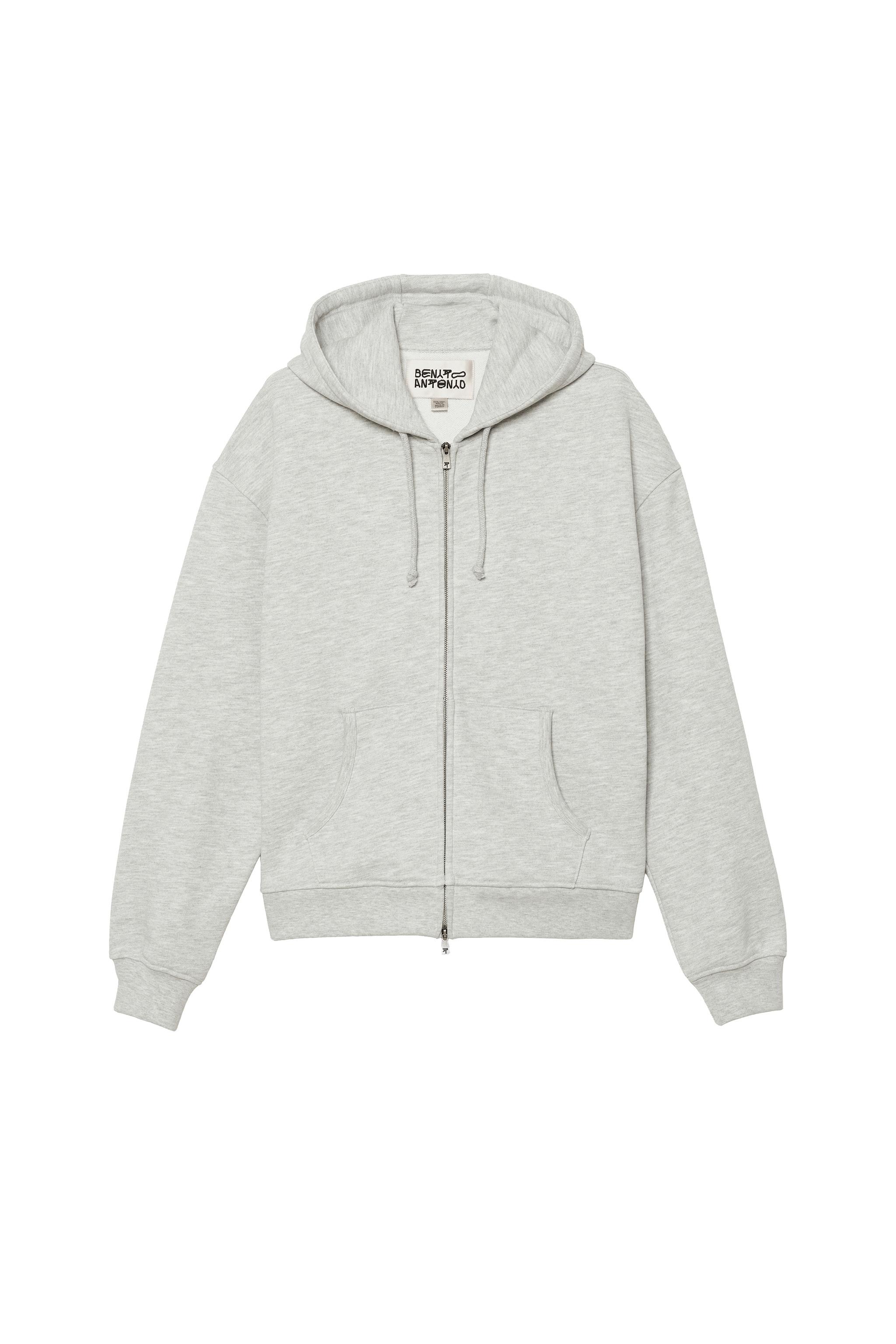SWEAT COURT À ZIP AVEC CAPUCHE